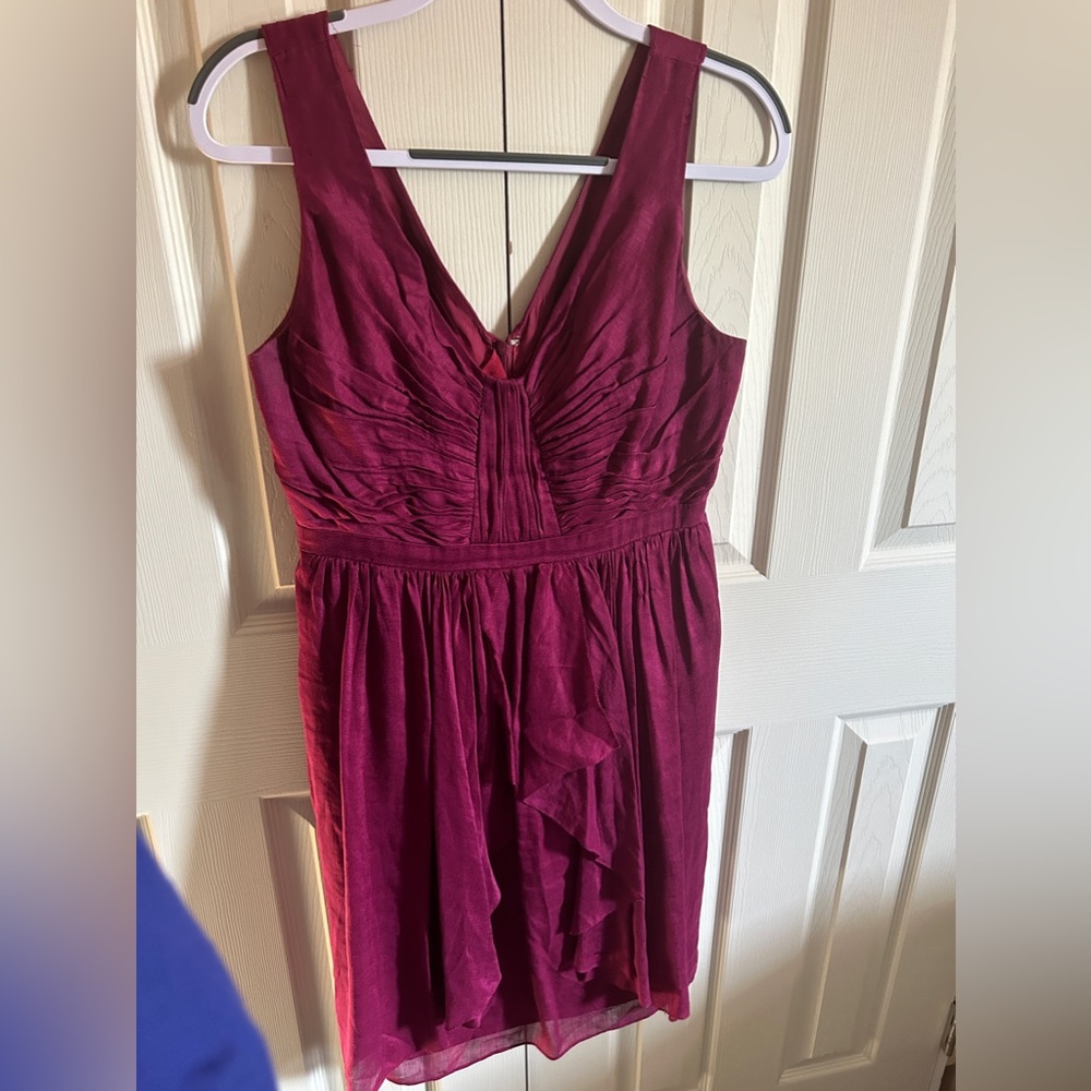 Anthropologie Burgundy Sleeveless Dress